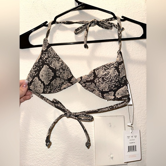 NWT Andie snakeskin string bikini top XS - Picture 2 of 12